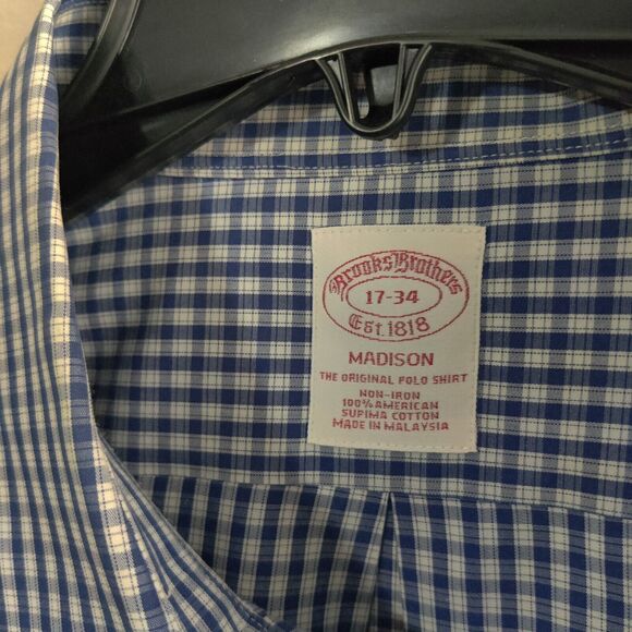 Brooks Brothers Madison Shirt Mens Size XL 17 - 34 Supima Cotton Button Down - Picture 3 of 9